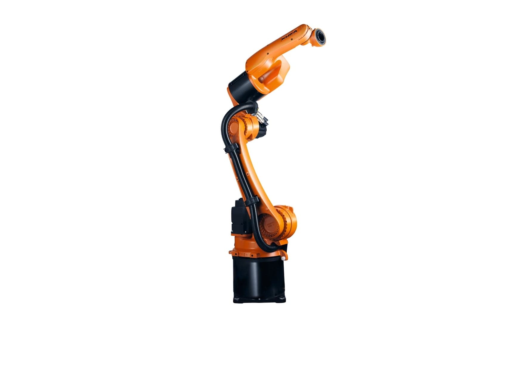 Каталожна снимка на KUKA на робот от серията KR CYBERTECH nano (показан е вариантът за заваряване), а не снимка на този робот